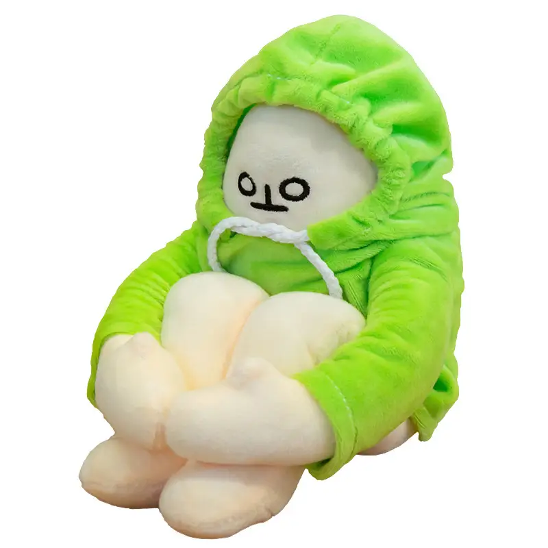Healing System Squatting Banana Man Emoticon Pack Doll Girl