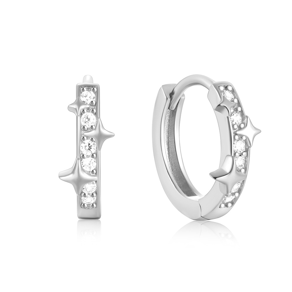 Title 2, S925 Sterling Silver Fashion Diamond XINGX Earr...