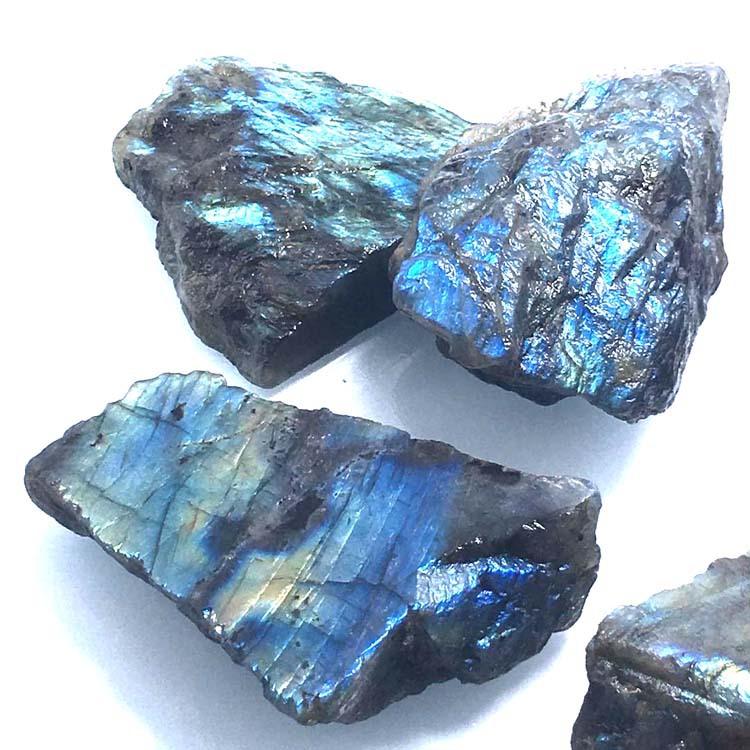East China Sea Crystal Moonstone Rough Stone Labradorite Carved Mineral Specimen — foto 4