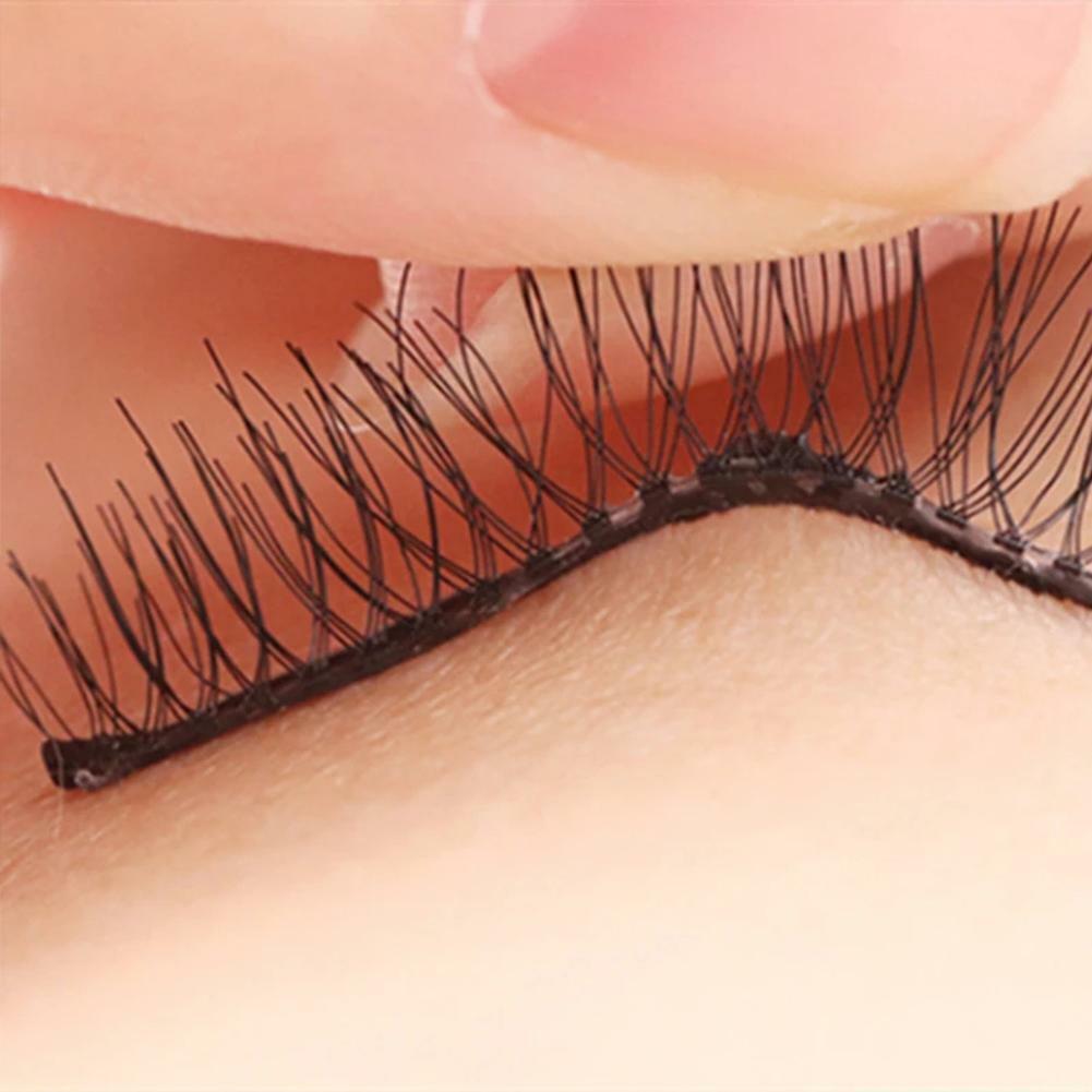 UK 40 PiecesBox Reusable Self-Adhesive Eyelash Glue Strip False Eyelashes Black