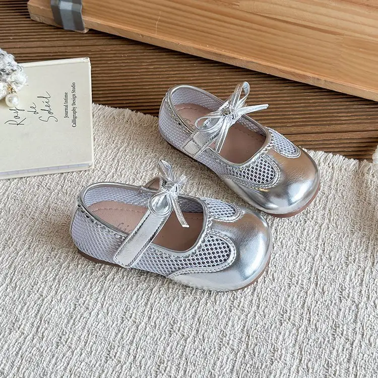 Children's Shoes, Sweet Bow Princess Shoes For Little Girls, Korean Version Fashionable Children's And Girls' Single Shoes