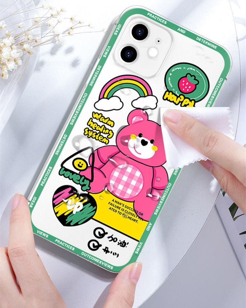 Funda oso lindo envolvente transparente anticaída protectora