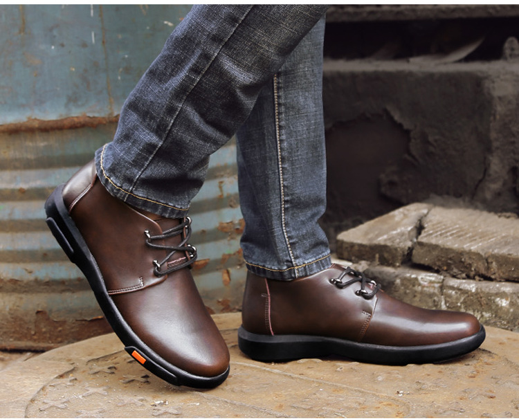 Cowhide Soft Sole Top Layer Cowhide Casual Leather Shoes Men