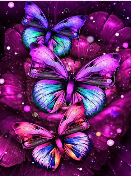 Butterfly Diamond Painting Kit - detail photo 5
