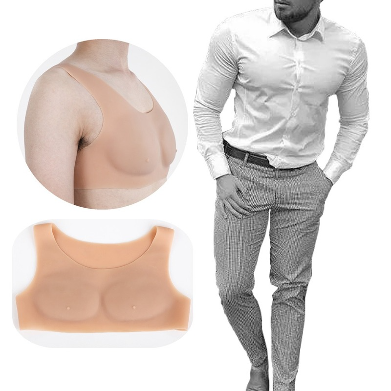 To Be Men's Makeup Props Thickened Silicone Fake Chest Muscles