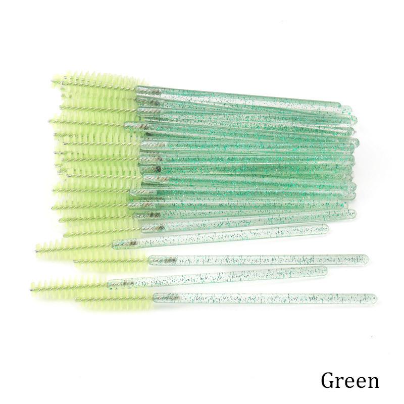 Crystal Acrylic Eyelash Brush Green1 - Shop at LoveMi