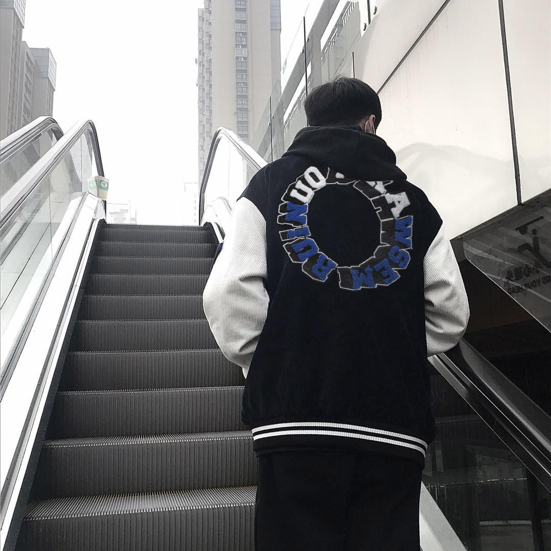 Loose Collegiate Casual Student Jacket