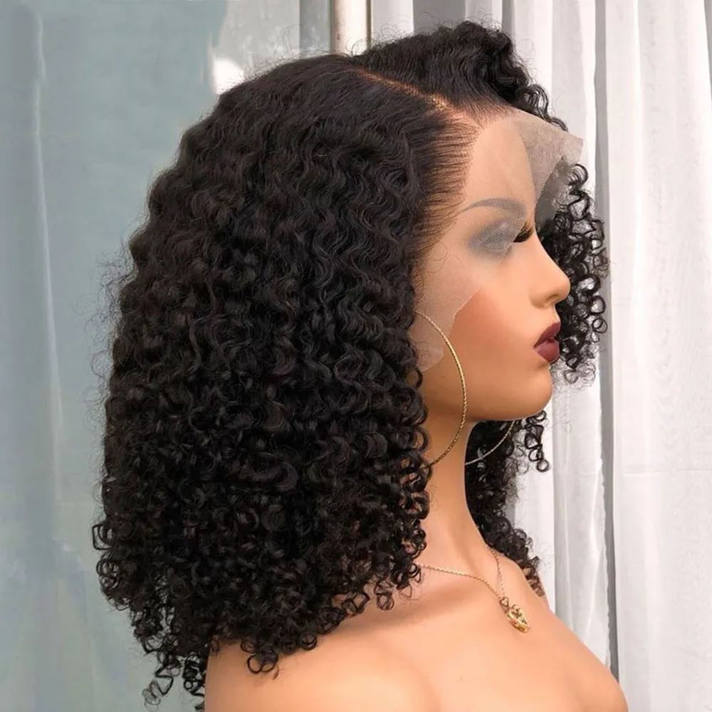 10A Short Brazilian Lace Front Bob Wig Human Hair - 14Inch4X4Wig