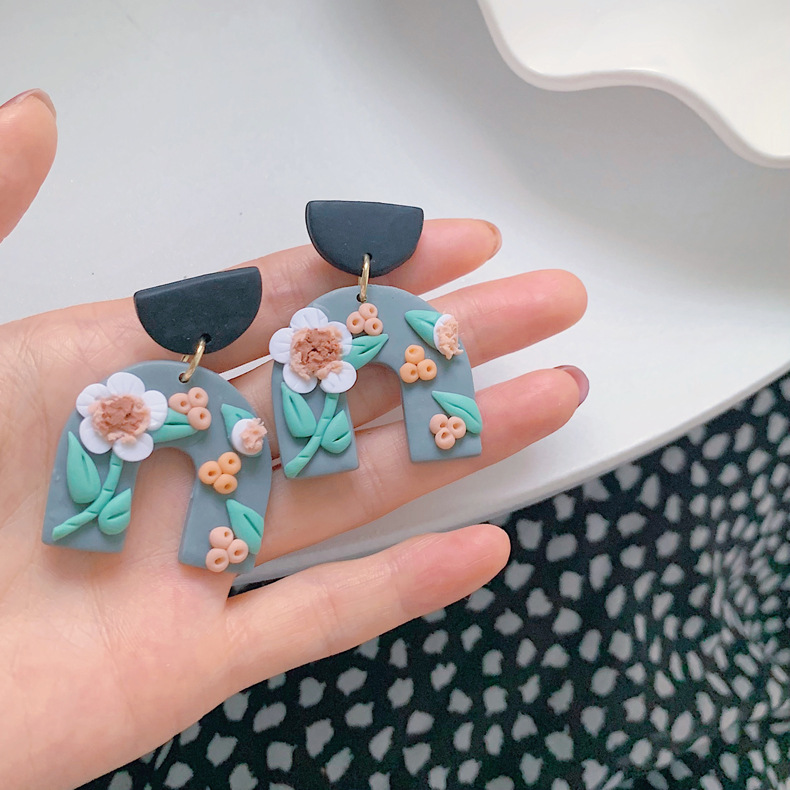 Women's Vintage Statement Geometric Colorful Earrings