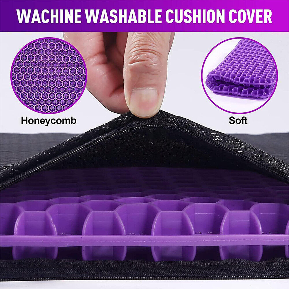 Gel Seat Cushion For Lower Back Pain Pressure Relief Wheelchair Car Office Pad — image 6