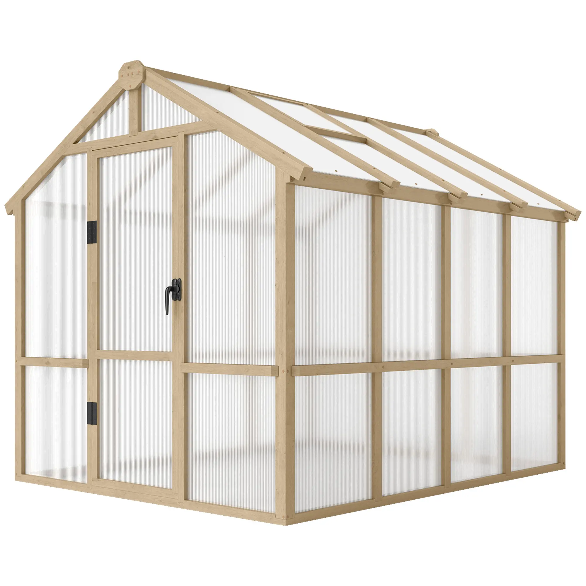 6.6 X 8 Ft. Polycarbonate Greenhouse Wooden