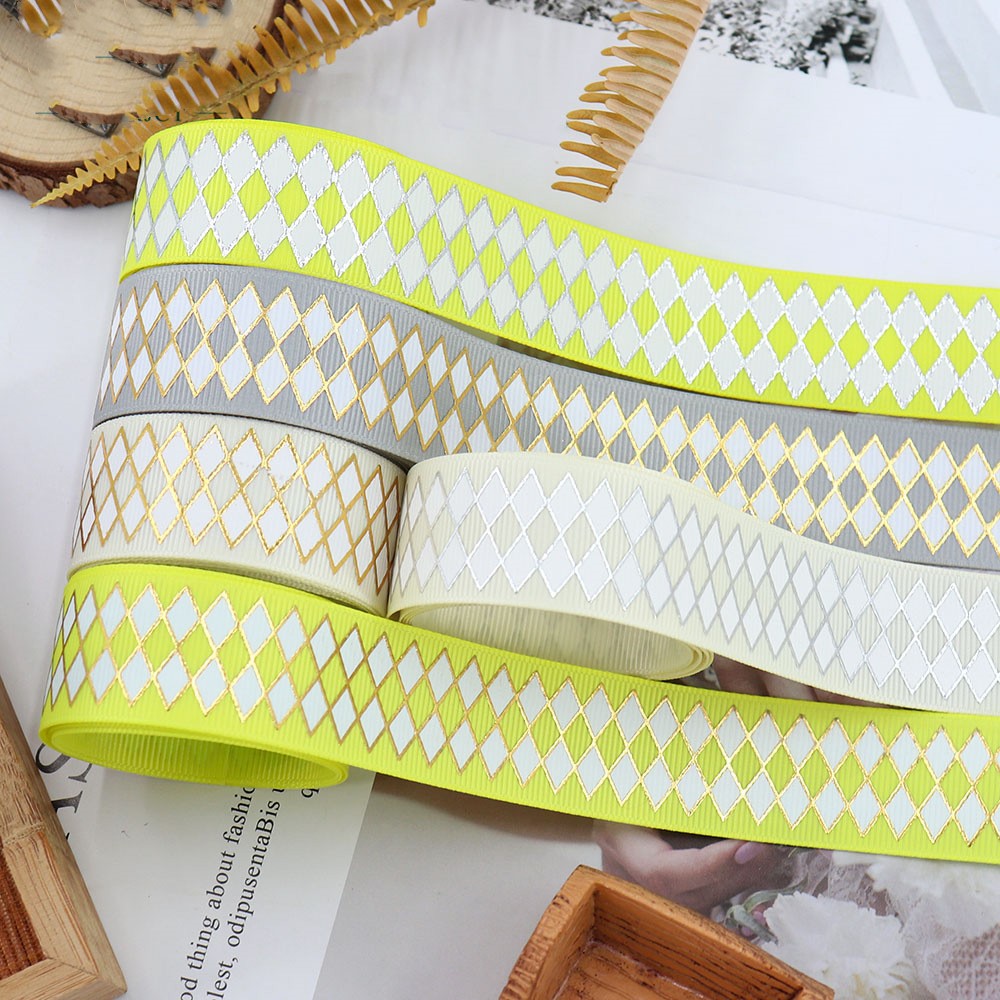 25mm Bronzing Geometric Rib Ribbon — foto 48