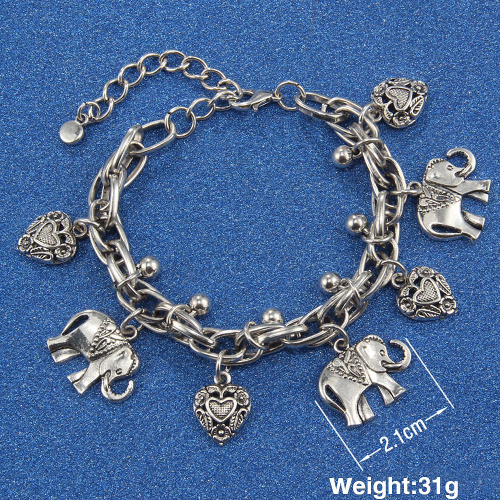 Title 1, Tobillera Vintage de Elefante para Mujer Estilo...
