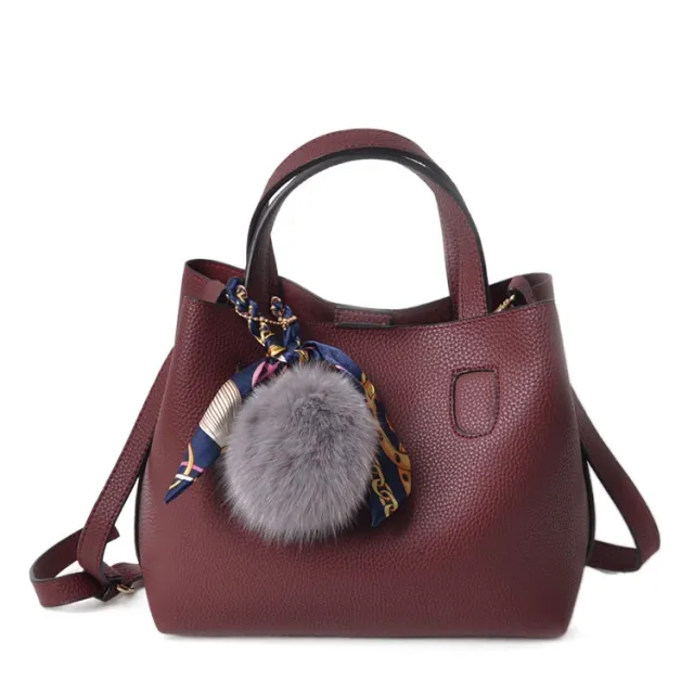 Furry Bag Single Shoulder Diagonal Handbag Red - Shop at LoveMi