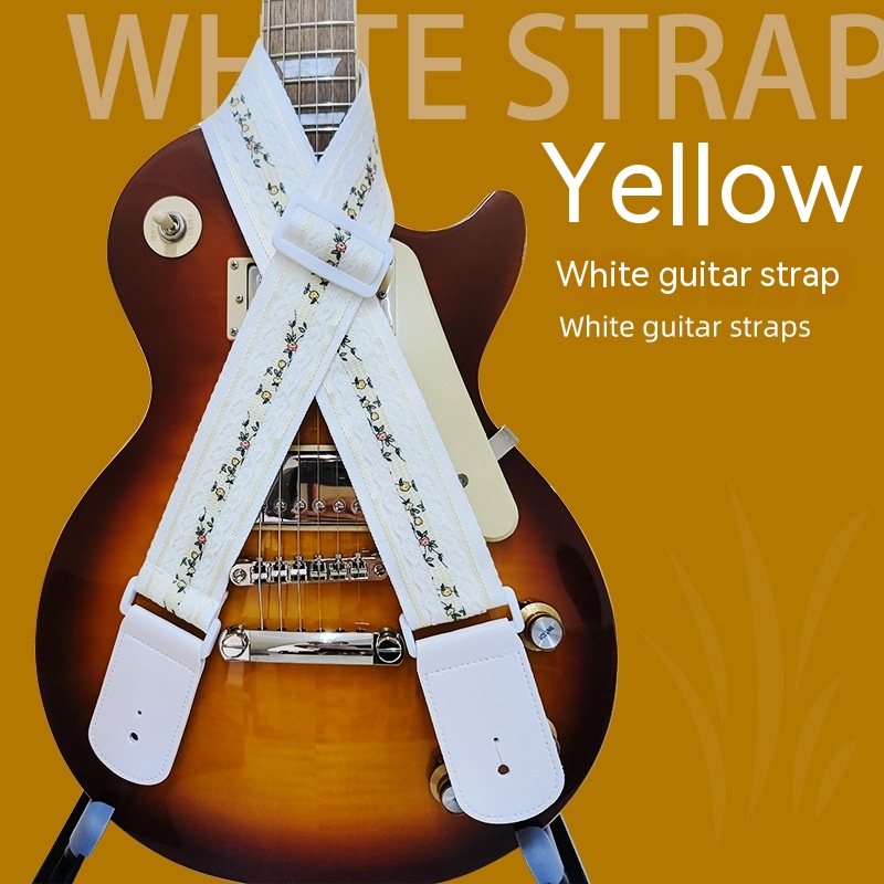 Title 4, Handmade Lace White Bass Guitar Strap