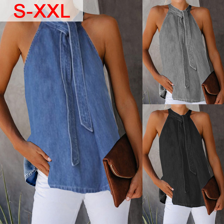 Title 6, Hot Sale Sexy Halter Neck Strap Sleeveless T-sh...