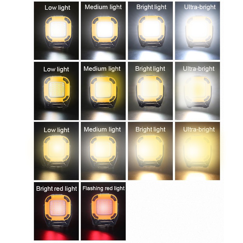Rechargeable LED Work Light COB Super Bright Floodlight Portable Waterproof 8