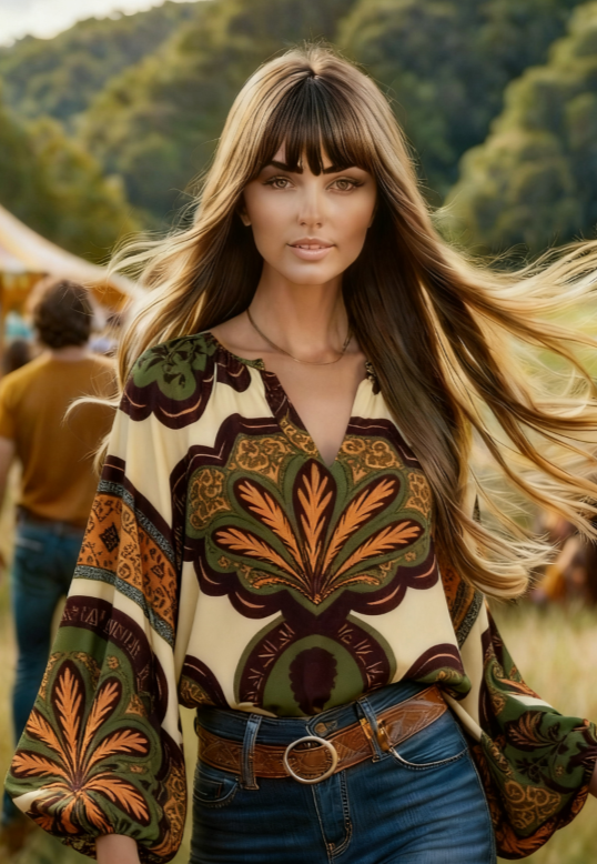 Women's Bohemian Retro Floral T-Shirt