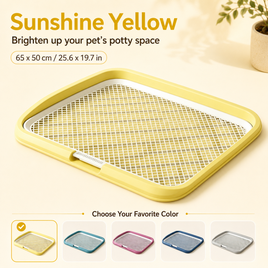 Dog Potty Tray With Removable Grating, Leak-Proof Indoor Dog Toilet For Puppy Training