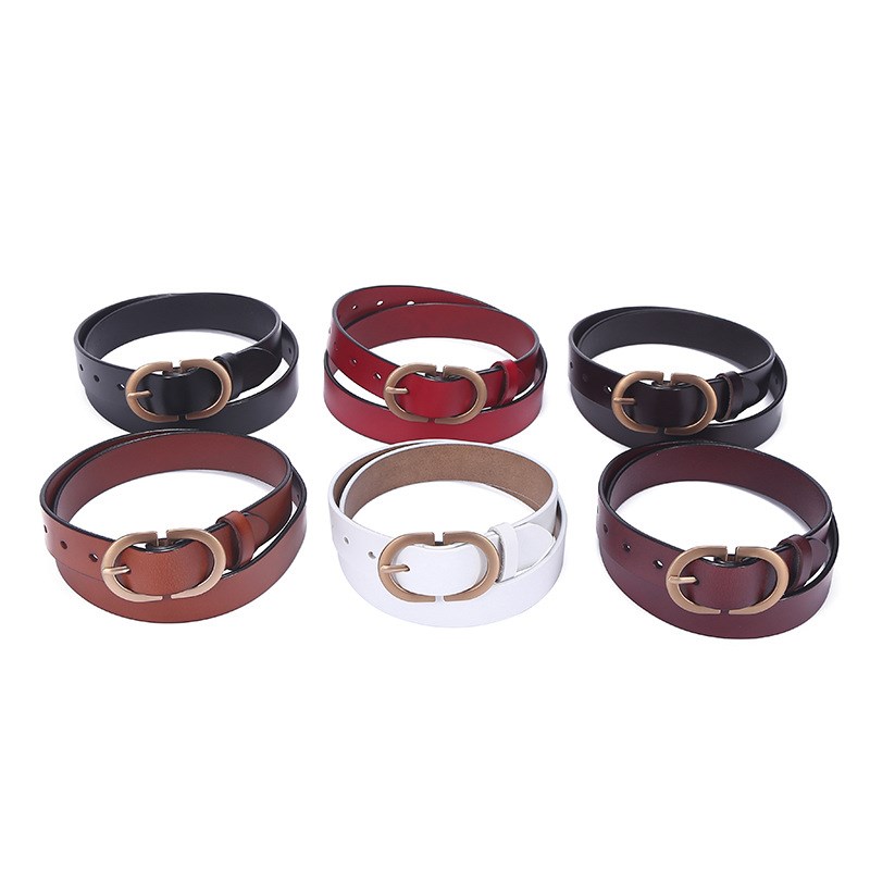 Title 4, Fashion simple decorative belt cowhide belt