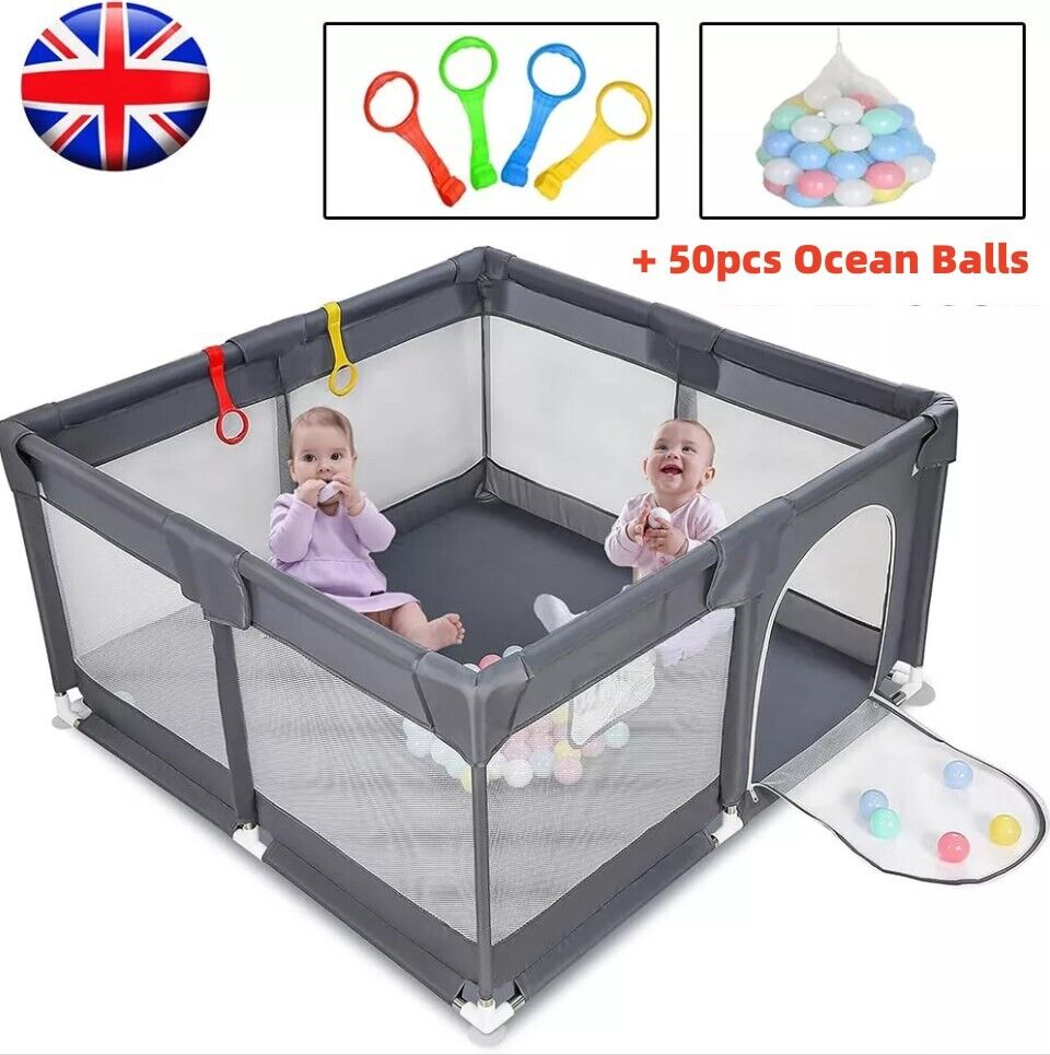 Large Baby Kids Toddlers Infant Activity Center Safety Play Fence Yard UK SELLER