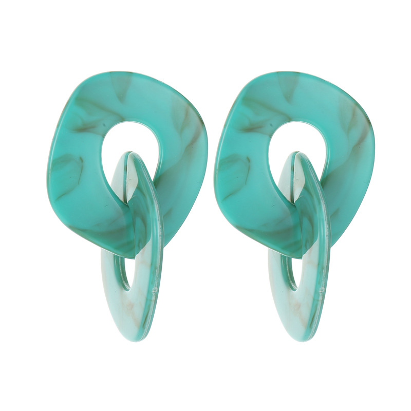 European And American Retro Irregular Hit Color Earrings