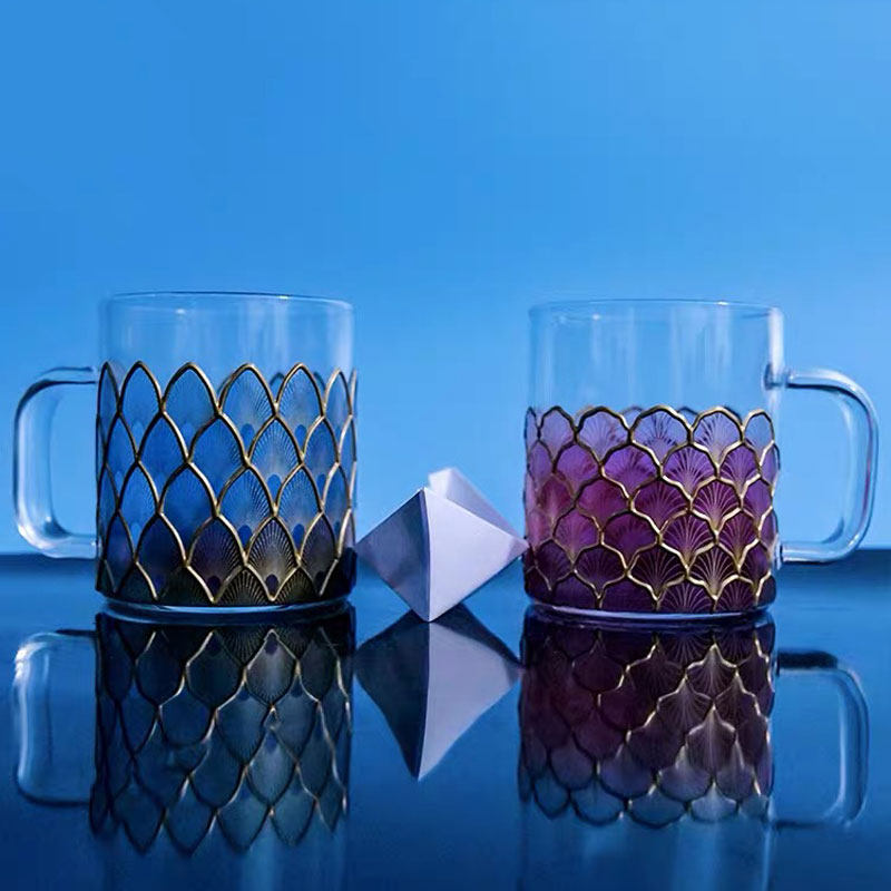 Creative Personality Glass Heat-resistant Fish Scale Shape Mug