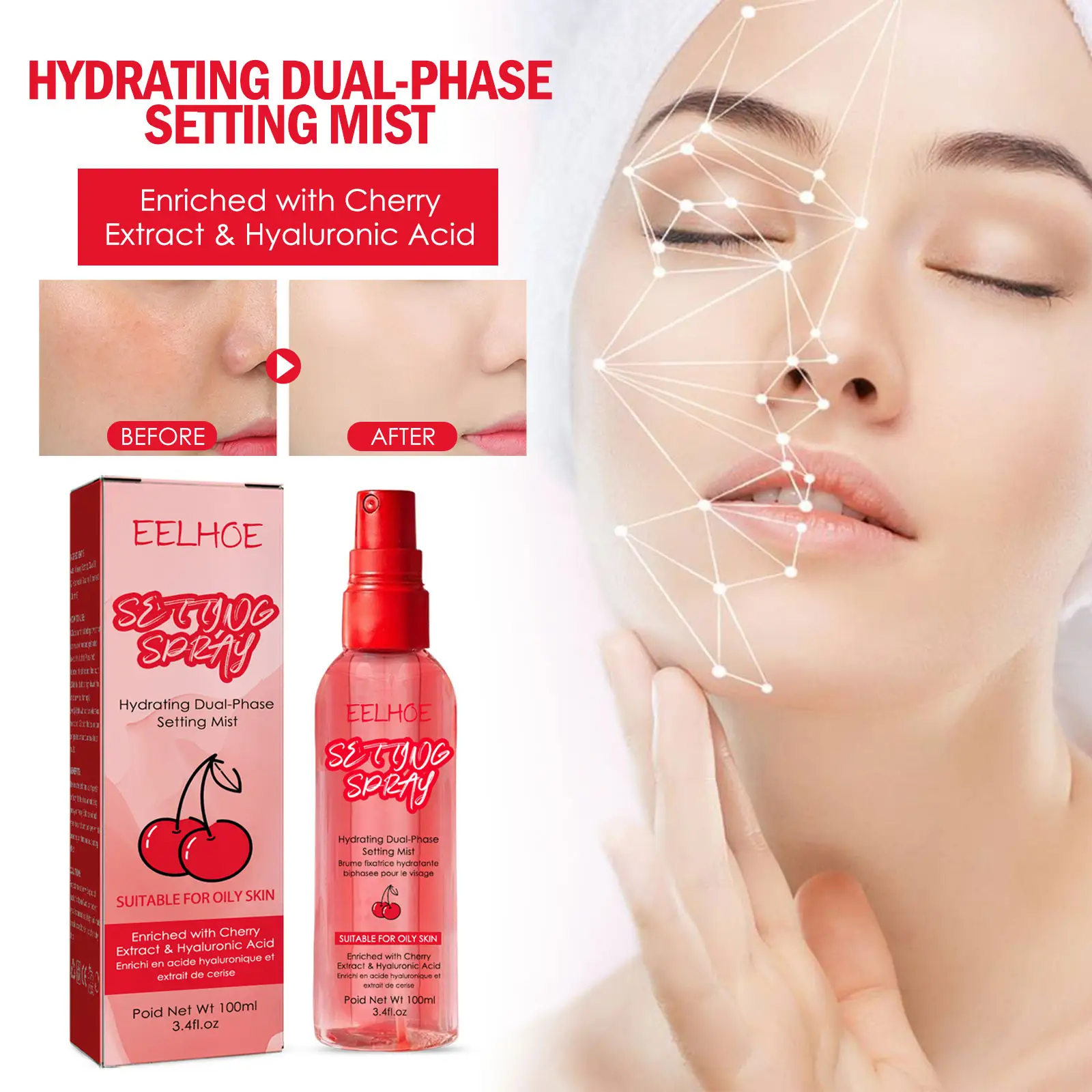 Hydrating Dual Phase Setting Mist, Cherry Extract