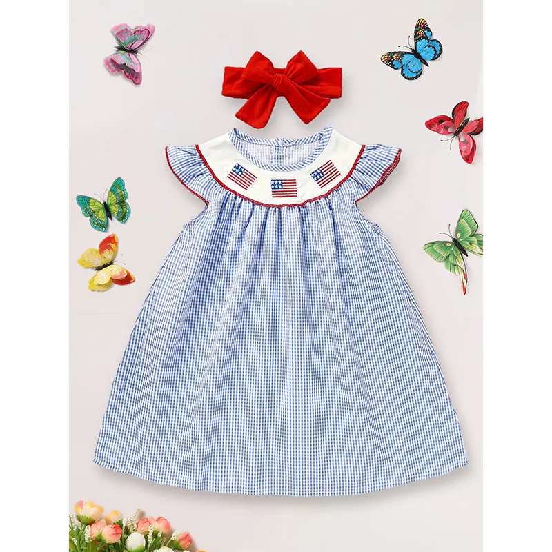 Baby Girls 4th Of July Dress Gingham