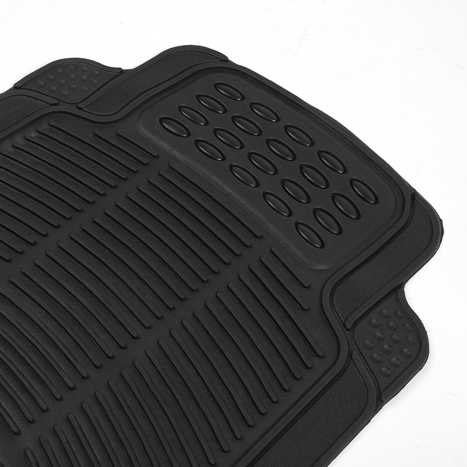 1Set Automotive Floor Mats With Front And Rear PVC Rubber Floor Mats Heavy Duty Drive Vehicle Car Mats With Trimmable Design Fit Most Cars SUVs Trucks — foto 4