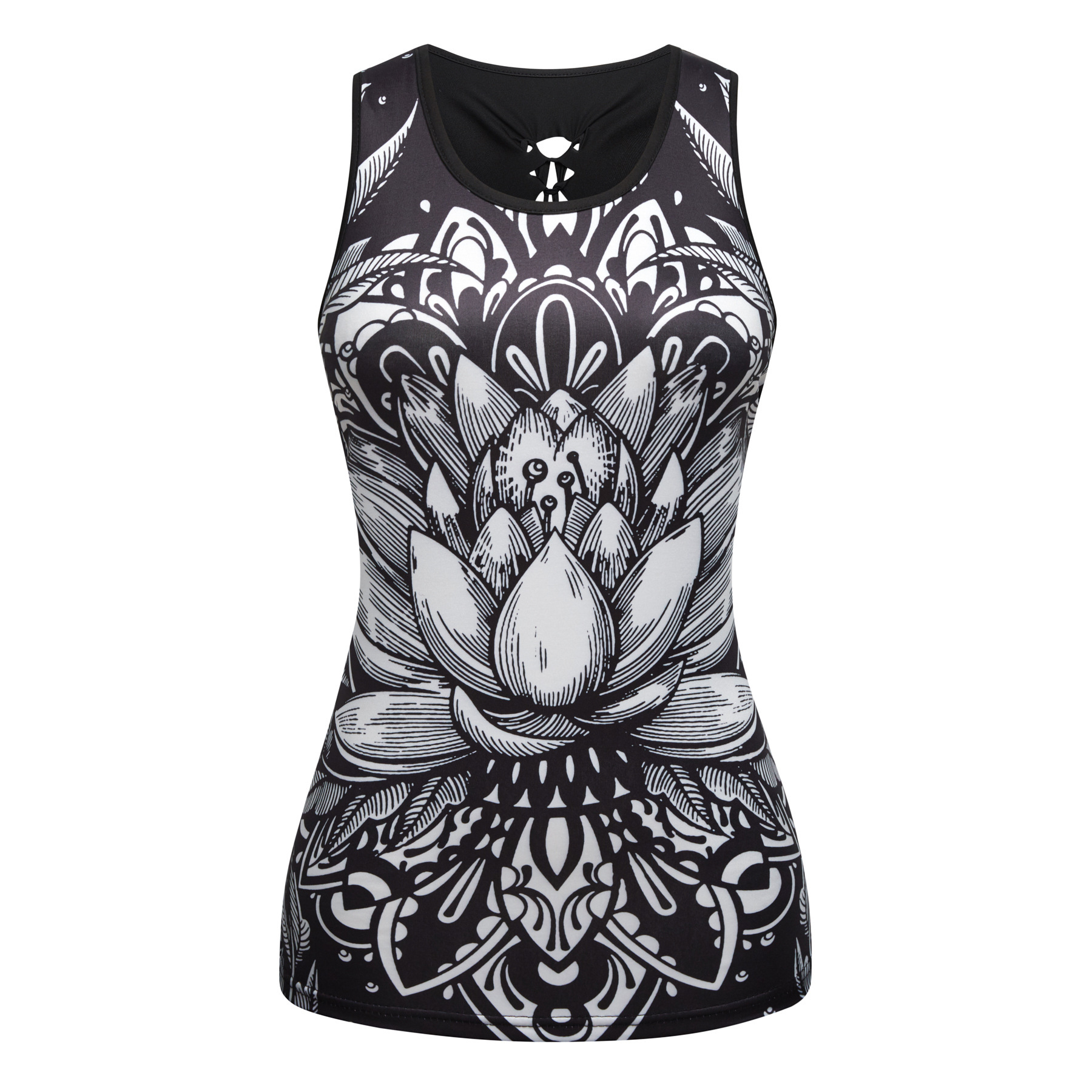 Title 15, Sleeveless Digital Print Sexy Slim T-shirt