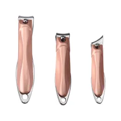 Stainless Steel Nail Clipper Three Piece Set - Rose Gold - View 1