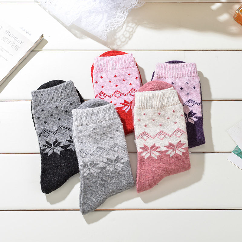 Title 1, Ladies thickened medium tube cashmere socks. L...