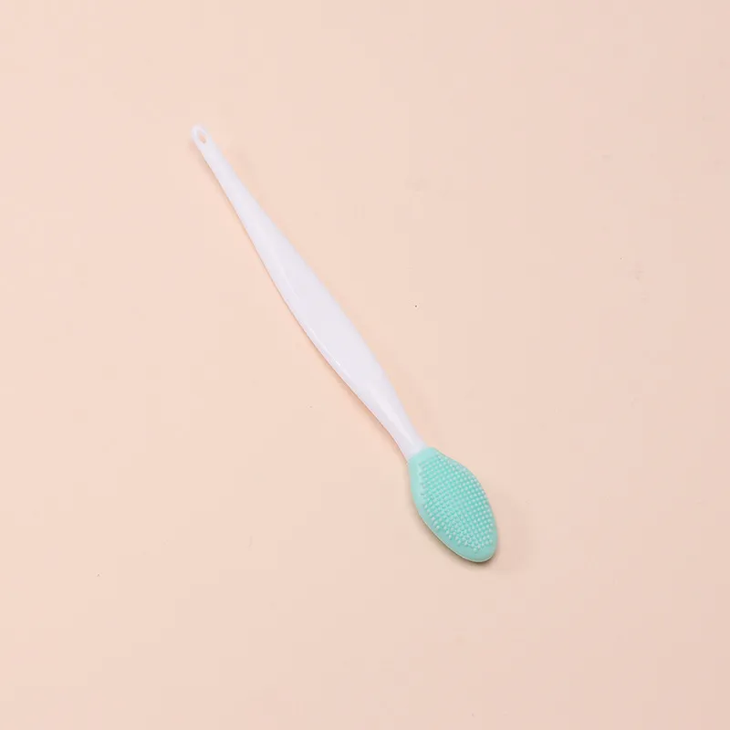 Dual Sided Nose & Lip Cleansing Brush Silicone Scrubber For Blackheads & Dark Lips. 4 Colors. Gentle Exfoliation - Green