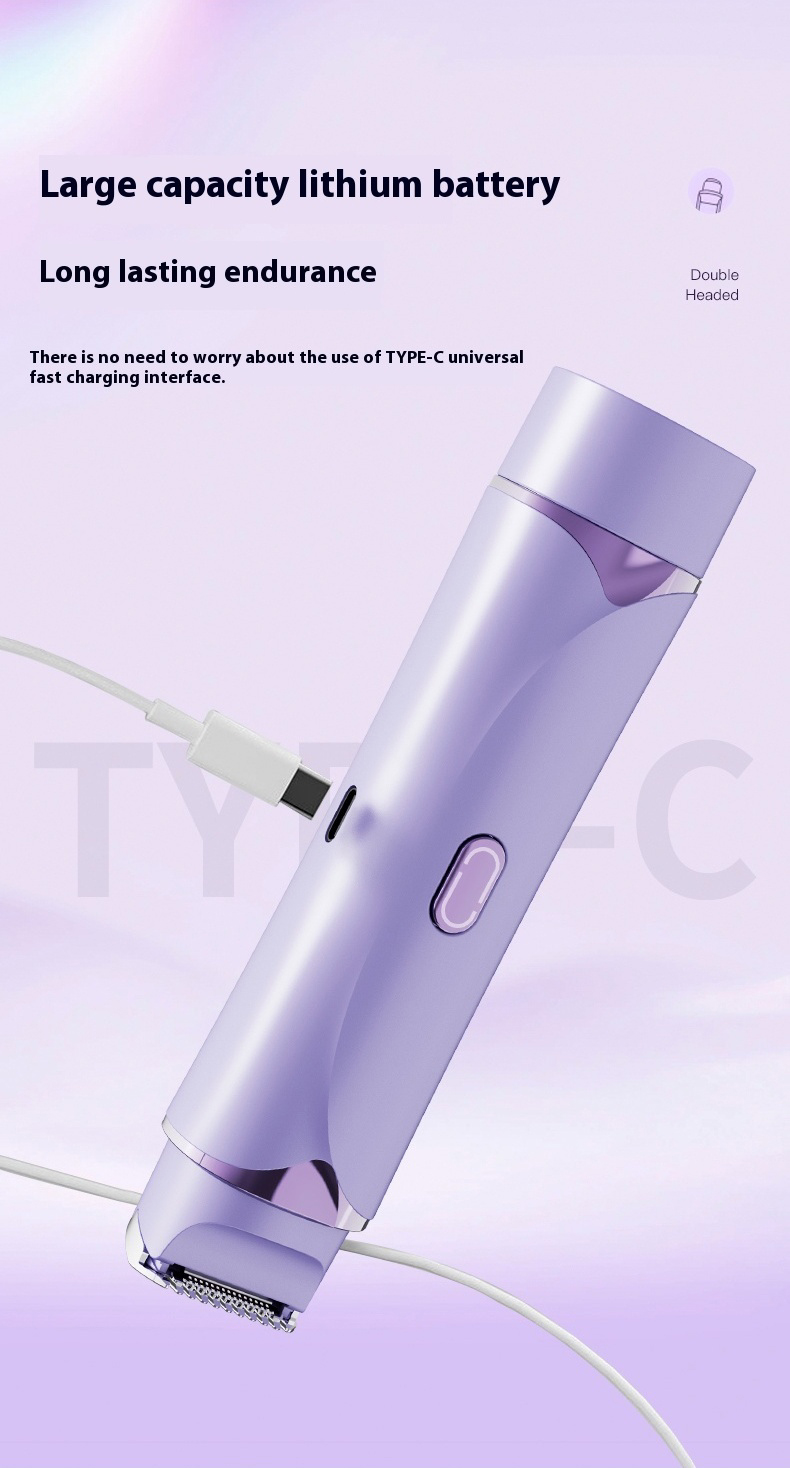 Women Mini Electric Hair Shaver,Double Head Electric Shaver