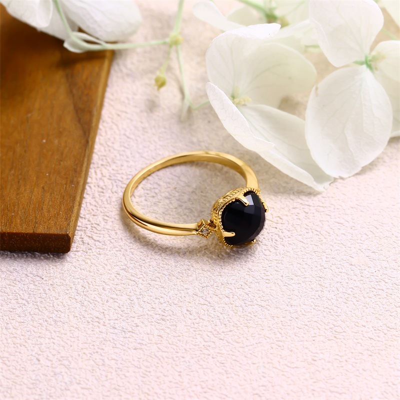 Title 5, Japanese Light Jewelry Retro Natural Gem Ring