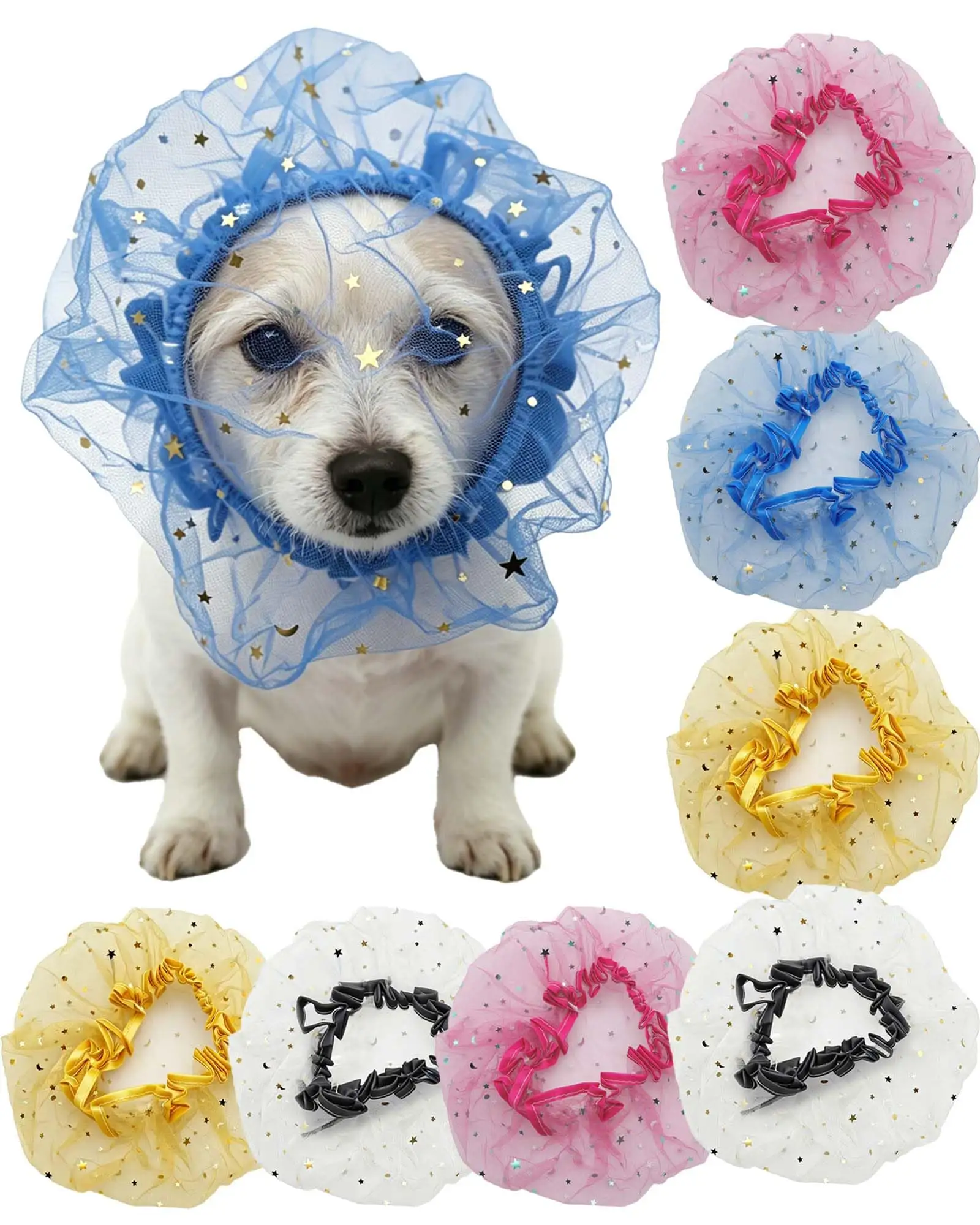 8 Pack Dog Anti-Lick Hood, Breathable Mesh