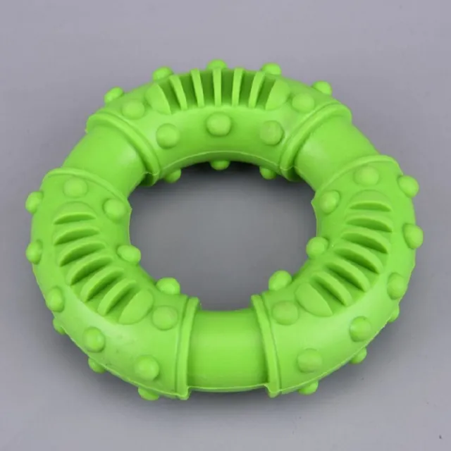 Pet Supplies Chewing Teeth Cleaning Teeth Rubber Interactive Circle Dog Toy Donut Donut Pet Toy Green - Shop at LoveMi