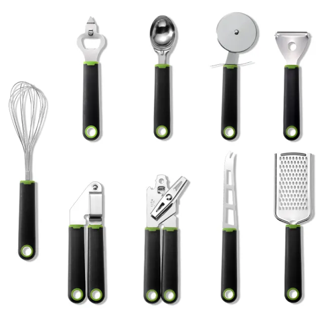 Stainless Steel Kitchen Utensils Black Cyan - Shop at LoveMi