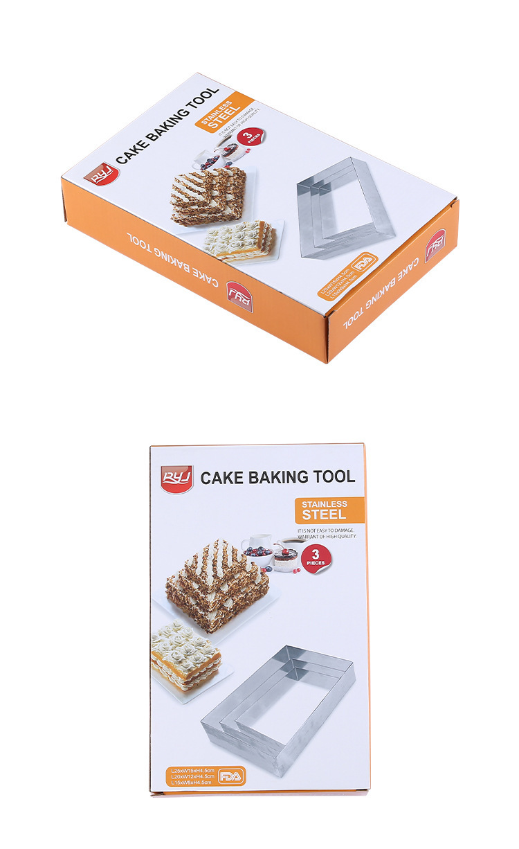 Title 6, Baking Utensils Rectangular Stainless Steel Cak...