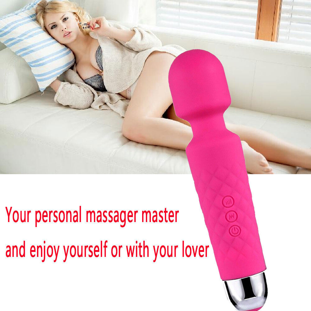 20 Speed Handheld Massager Wand Vibrating Massage Magic Full Body Therapy Motor