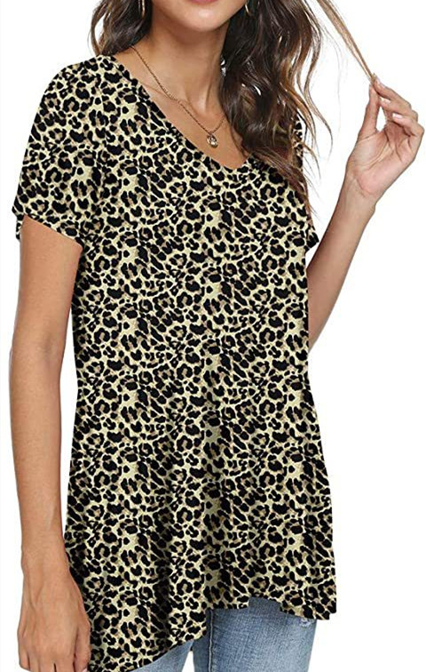 Women's Summer Casual V Neck Loose Short Sleeve Top T Shirt 10Color 2Xl - Shop at LoveMi