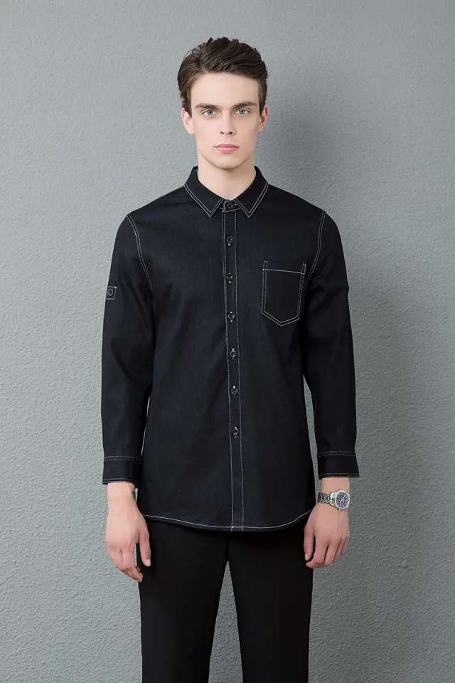 High end Jeans Chenyi Restaurant Hot Pot Catering Waiter Black - Shop at LoveMi