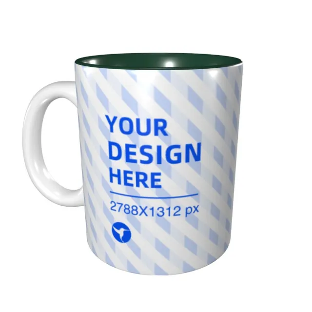 Full Comfort Handle Inner Colored Mug Dark Green - Shop at LoveMi