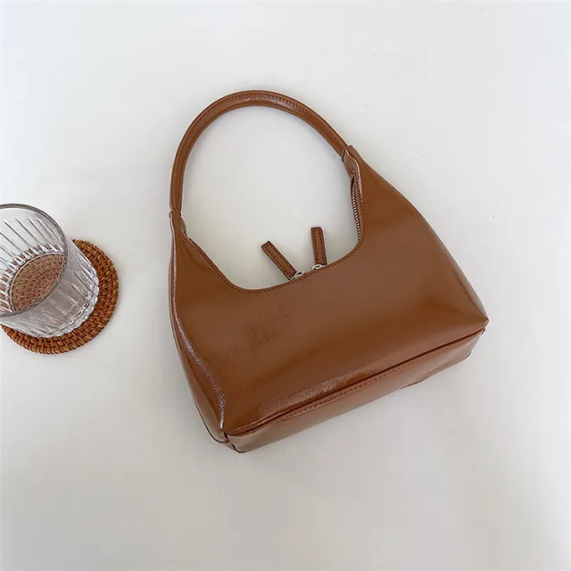 PU Temperament Handbag Fashion Small Crowdsourcing Brown - Shop at LoveMi