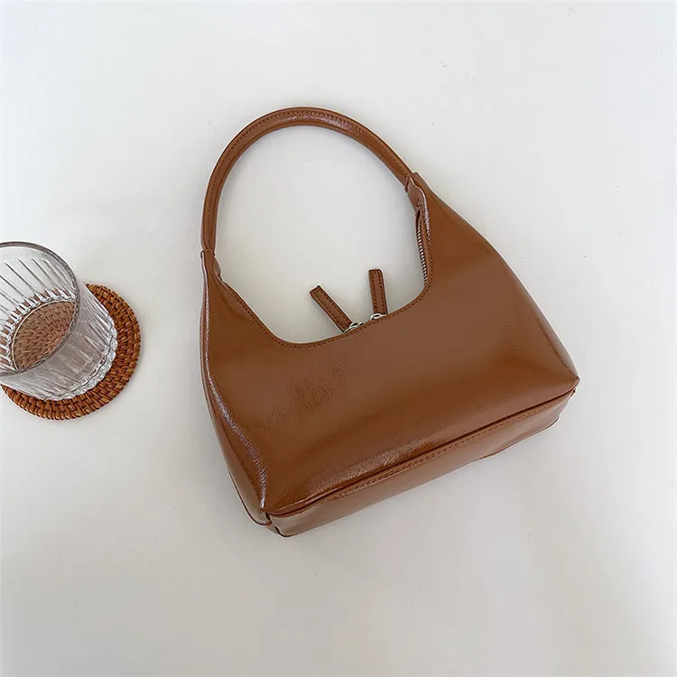 PU Temperament Handbag Fashion Small Crowdsourcing - Brown
