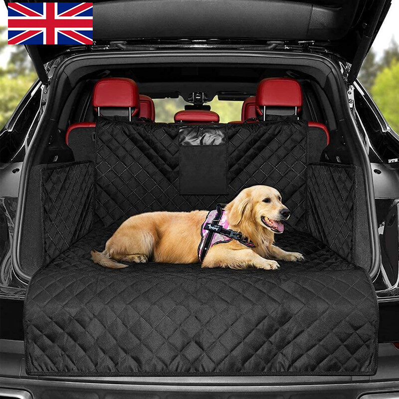 Premium Heavy Duty Quilted Car Boot Liner Trunk Pet Dogs Protector Retuned Set