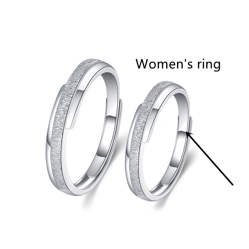 Simple Frosted Design S925 Sterling Silver Ring