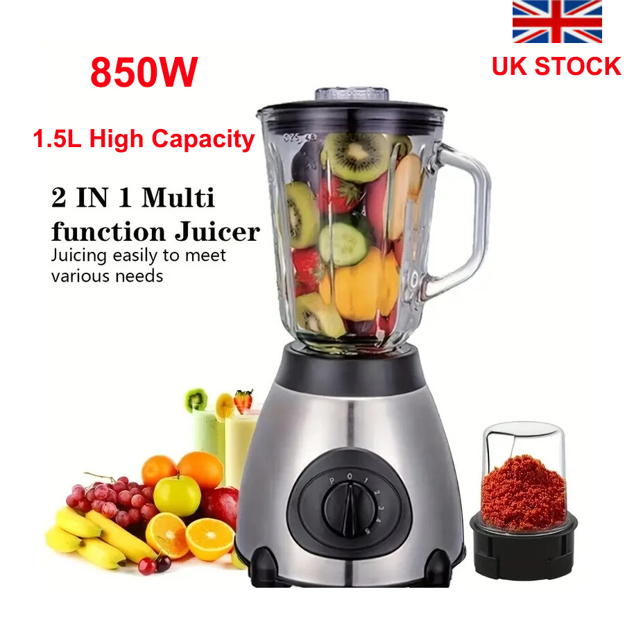 2in1 Juicer Blender 1.5L Fruit Grinder Smoothie Maker Food Processor Crusher UK 9