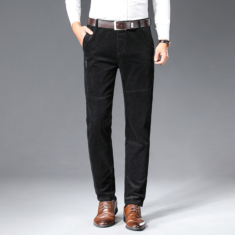 Title 6, Pantaloni slim fit in velluto a coste dal piede...